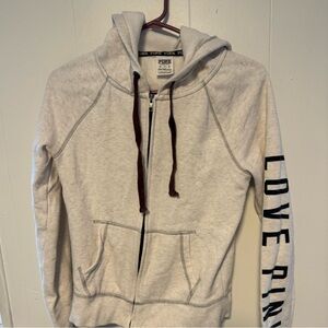 Girls XS PINK Zip Up Hoodie